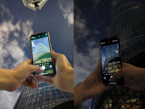 The office building of CMB Wing Lung Bank Shenzhen Branch before and during Earth Hour 2024